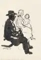Karl Ortelt, Drei figürliche Zeichnungen, Um 1953, Feder- und Pinselzeichnungen in Tusche auf Velin bzw. festem, chamoisfarbenen Papier, zwei Blätter laviert