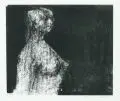 Hans Theo Richter, Mädchenakt als Brustbild, 1968, Lithographie auf festem Bütten