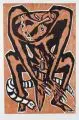 Willy Reetz, Klaus Süss, Zulufrau, 1995, Farbholzschnitt auf festem Papier