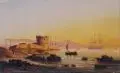 Johann Anton Castell, Hafen von Toulon by Sonnenuntergang
