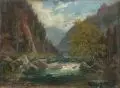 Franz Wilhelm Leuteritz, Partie im Rabenauer Grund, 1898, Öl auf Leinwand