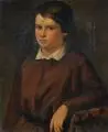 Hugo König, (zugeschr.), Portrait eines Knaben, Um 1880, Öl auf Leinwand