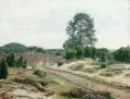 Lilla Gäde, Blühende Heide, 1920, Öl auf Leinwand