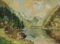 Fritz Leopold Hennig, Königsee, Öl auf Malpappe