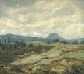 Fritz Wildhagen, Der Borschen bei Bilin (Böhmen). 1. H. 20. Jh, Öl auf Leinwand