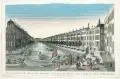 Antoine Basset, Vue d' Amsterdam, Um 1750, Altkolorierter Kupferstich