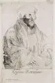 Antoon Van Dyck, Erasmus Rotterdamus, Um 1630, Radierung, Bütten mit Wasserzeichen (Schellenkappe über drei Kugeln)