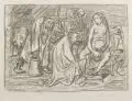 Ernst Barlach, Die Erhalterin der Familie, Um 1930, Umdrucklithographie auf gelblichem Maschinenbütten
