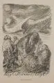 Ernst Barlach, Lügt, Stürme, lügt, 1914, Lithographie auf gelblichem Werkdruckpapier
