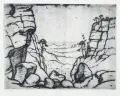 Otto Lange, Felsen in der Sächsischen Schweiz. 2. Viertel 20. Jh