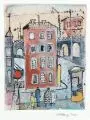 Wolfgang Beier, Stadtansicht. Ohne Jahr, Gouache und Tusche