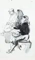 Karl Ortelt, Erntefrauen, Um 1960, Feder- und Pinselzeichnung in Tusche, partiell laviert, auf chamoisfarbenem Bütten