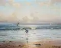 Gaston Corbier, Muschelsucher, Um 1900, Öl auf Leinwand