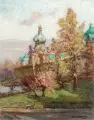 Rudolf Poeschmann, Zwinger Dresden mit Kronentor, Öl auf Leinwand