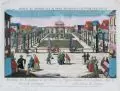 Johann Baptist Bergmüller, Abbildung der Esplanade in der Peters Vorstadt zu Leipzig, Kolorierter Kupferstich