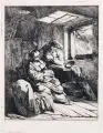 Cornelis Bega, Die Familie im Zimmer, Radierung