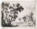 Pierre-Jean Mariette, Pierre Jean Mariette, Zwei Landschaftsdarstellungen. Anfang 18. Jh, Radierungen