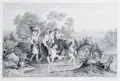 Hugo Bürkner, In der Fahrt, Um 1850, Radierung auf Velin nach einem Gemälde von Adrian Ludwig Richter