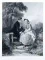 James John Chant, Burns & His Highland Mary, 1856, Stahlstich und Mezzotinto (?) auf Velin