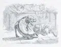 Johann Adam Klein, Der Schlitten vor dem Wirtshaus, Radierungen