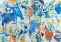 Leonore Adler, Erwartungen, 1992, Gouache und Farbkreidezeichnung auf Papier