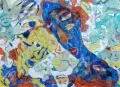 Leonore Adler, Sommerliebe, 1992, Gouache und Farbkreidezeichnung auf Papier