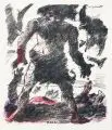 Lovis Corinth, Kain, 1915, Farblithographie in vier Farben auf Velin