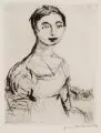 Ernst Hassebrauk, Junges Mädchen, 1930, Kaltnadelradierung. nach einem Gemälde von Jean Auguste D