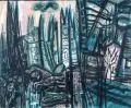 Veit Hofmann, Stadtlandschaft IV, 1986, Farblithographie