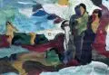 Kerstin Quandt, Uferlandschaft, Gouachen auf Papier