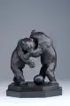 Hermann Karl Geibel, Spielende Bären, Wohl 1914, Bronze, dunkelbraun patiniert