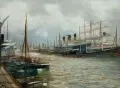 Dallmannsquai Hamburg by Alfred Jensen, Wohl 1897, Öl auf Leinwand, offered Jun 2009