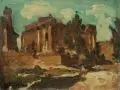 Fritz Max Hofmann-Juan, Baalbe[c]k (Syrien) Sonnentempel, Öl auf Leinwand