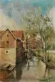 Wilhelm Rudolph, Am Mühlbach. Wohl um 1950
