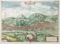Joris Hoefnagel, Antequera, Um 1580, Kolorierter Kupferstich