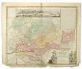 Johann Christoph Homann, S.R. Imp. Comitatus Hanau [...], 1728, Altkolorierte Kupferstichkarte