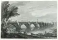 Johann Adolph Darnstedt, Vue du Grand Pont, avec ses Seize archs, Kupferstich auf Bütten mit Wasserzeichen