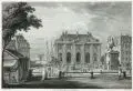 Johann Gottfried Abraham Frenzel, Vue prise de la promenade de la ville-neuve, Kupferstich auf Bütten mit Wasserzeichen