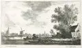 Jan de Visscher, Zwei niederländische Landschaftsdarstellungen. Wohl um 1660, Radierungen
