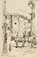 Richard Paul c, Florenz, Federzeichnungen in Tusche / Bleistiftzeichnung auf leicht gebräuntem Papier. "Padua" in Blei u.re. signiert "Burkhardt-Untermhaus" und betitelt. "Florenz" in T