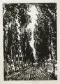 Alfons Grimm, / Siegfried Berndt, Sonntagspaziergang/ Allee, 1925, Holzschnitte