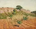 Ingwer Paulsen, Provenzalische Landschaft mit Felsen, Um 1912, Öl auf Hartfaser