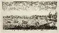 Friedrich Gottlob Schlitterlau, Prospect der, Dresdner=Brücke, nebst eines Theils der Alt,=und Neustadt, Um 1760, Kupferstich aus "Prospecte Der Churfürstl: Saechsl: Residenz Stadt Dresden
