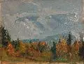 Georg Wichmann, Im Riesengebirge. 1. H. 20. Jh, Öl auf Sperrholz