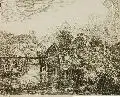 Christian Wilhelm Ernst Dietrich (Dietricy), Flußlandschaft mit Mühle. 3. Viertel 18. Jh by gen. Dietricy Christian Wilhelm Ernst Dietrich, Radierung, offered Dec 2008
