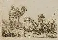 Johann Adam Klein, Neujahrsgruß / Zwei Kamele. 1819/ 1832, Radierungen