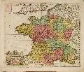 Frederick de Wit, Accuratißima Galliae Tabula, Kolorierter Kupferstich