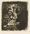 Ernst Richard Dietze, (?), Beichte, Wohl 1932, Lithographie auf "Holland"- Bütten