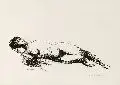 Wolfgang Frankenstein, Liegender Akt, 1965, Lithographie