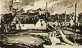 Erhard Hippold, Neuendorf, Hiddensee 1952, Pinselzeichnung in Tusche auf Bütten